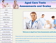 Tablet Screenshot of agedcaretests.com